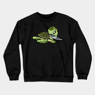 Sea turtle with knife! Crewneck Sweatshirt